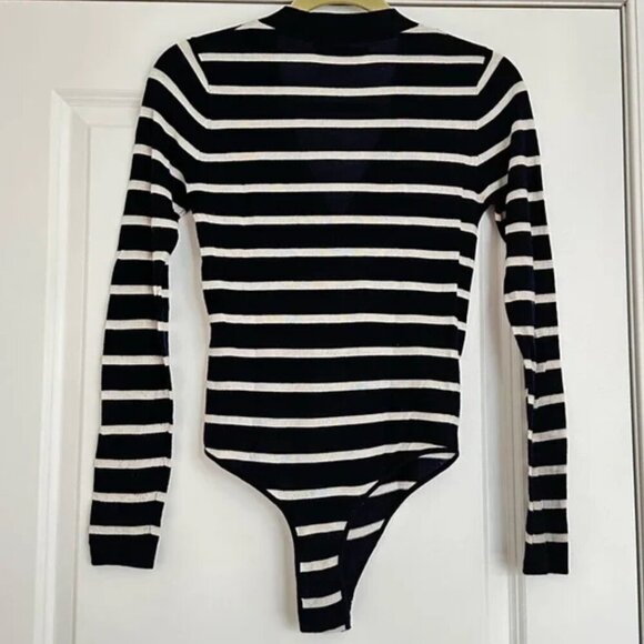 Zara Striped V-Neck Bodysuit SIZE Small NEW WITH TAG! - Picture 4 of 6